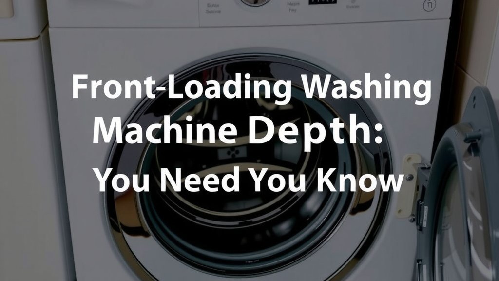 Front Loading Washing Machine Depth: What You Need to Know