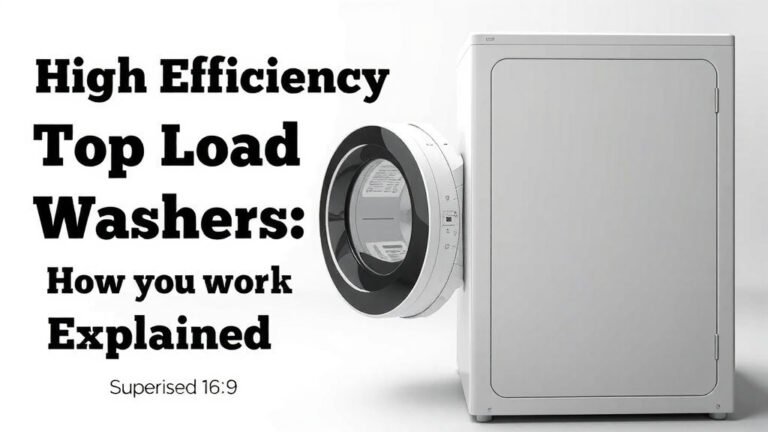 High Efficiency Top Load Washers: How They Work Explained