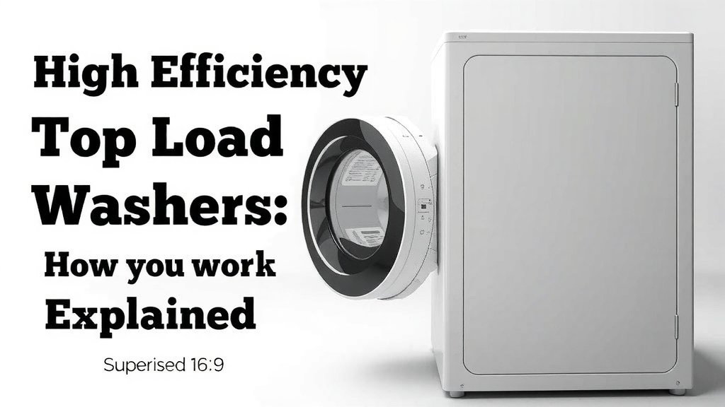 High Efficiency Top Load Washers: How They Work Explained