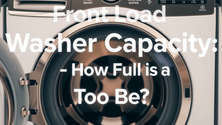 Front Load Washer Capacity: How Full Is Too Full