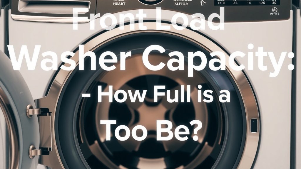 Front Load Washer Capacity: How Full Is Too Full
