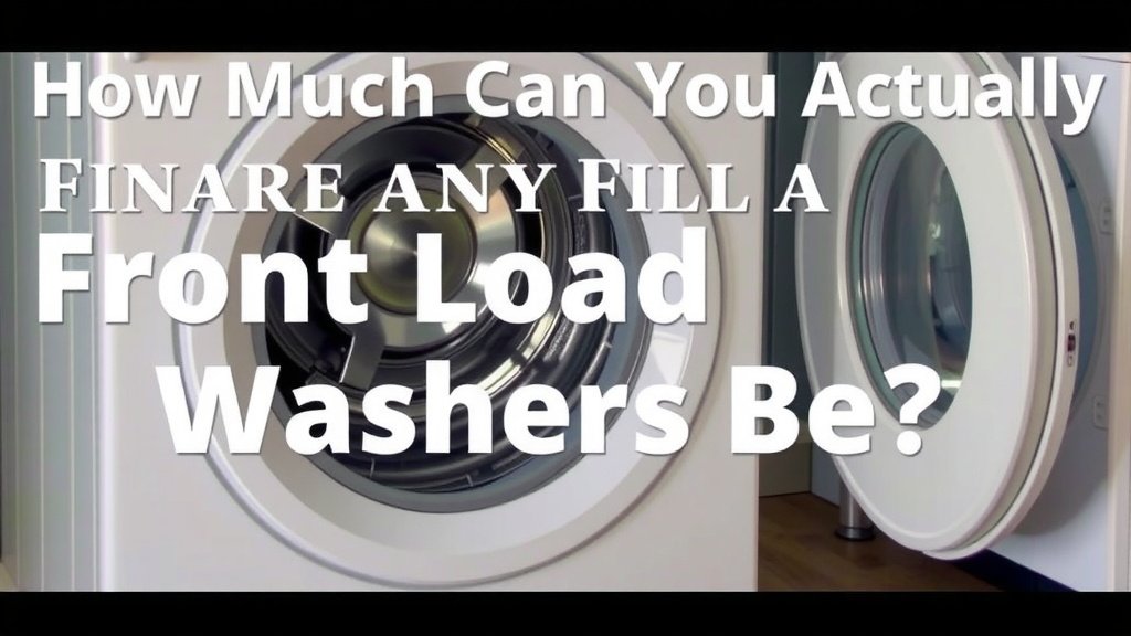 How Much Can You Actually Fill a Front Load Washer?