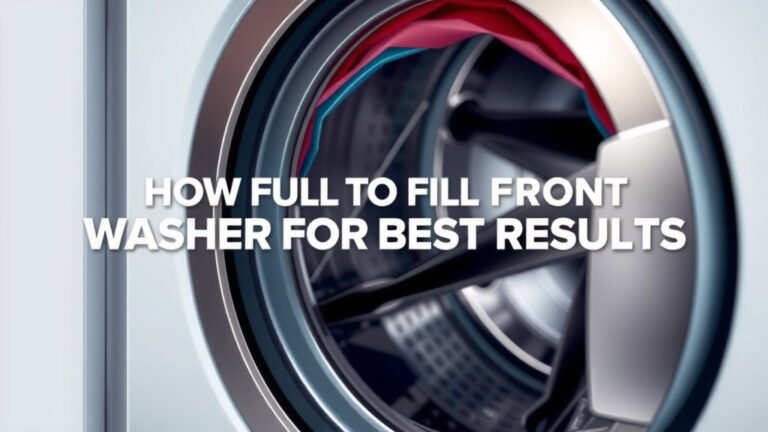 How Full to Fill Front Load Washer for Best Results