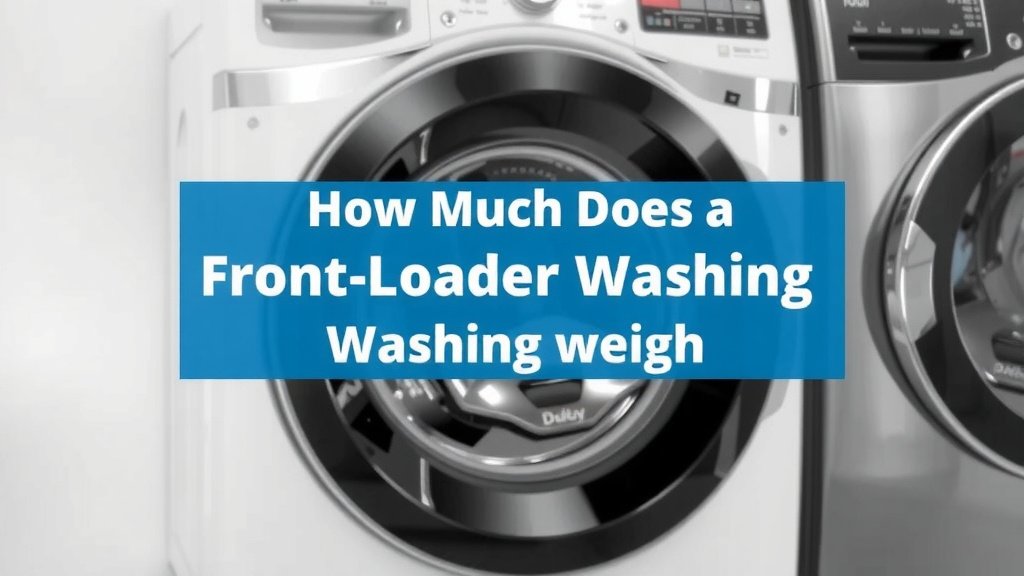 How Much Does a Front Loader Washing Machine Weigh