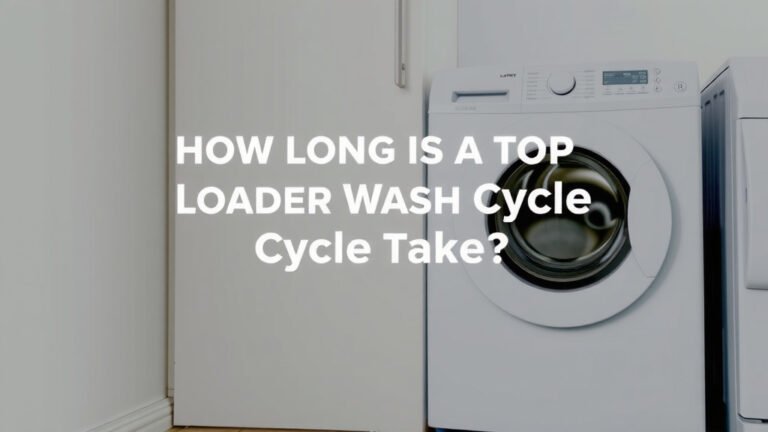 How Long Does a Top Loader Wash Cycle Take?