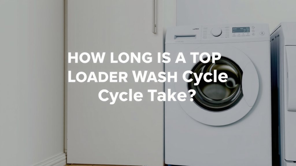 How Long Does a Top Loader Wash Cycle Take?