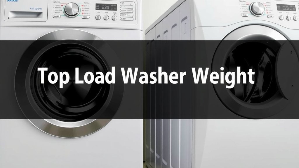 Top Load Washer Weight: What to Expect