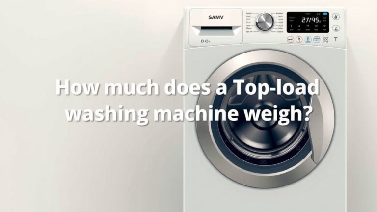 How Much Does a Top Load Washing Machine Weigh