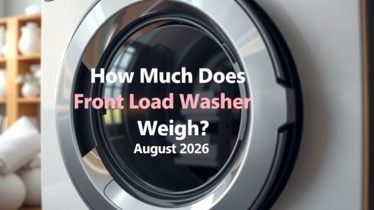 How Much Does a Front Load Washer Weigh? August 2026