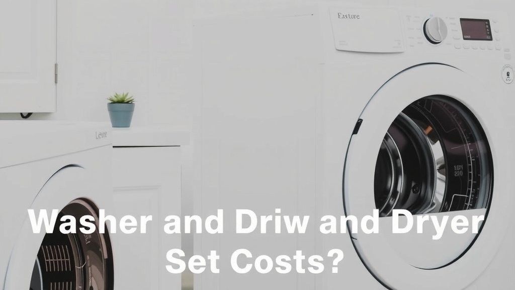 Understanding Washer and Dryer Set Costs