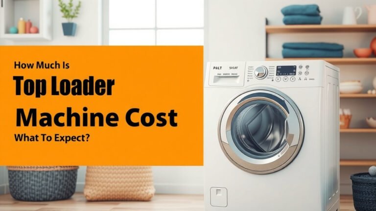 Top Loader Washing Machine Cost: What to Expect