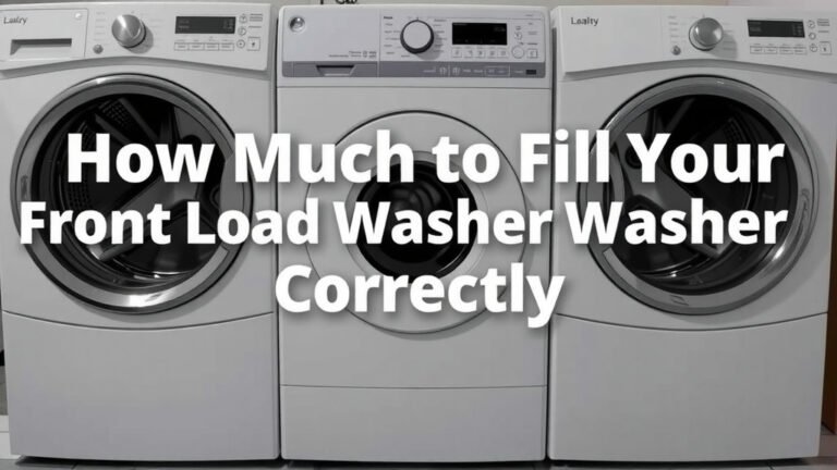 How Much to Fill Your Front Load Washer Correctly