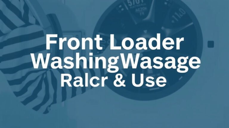 Front Loader Washer Water Usage Explained