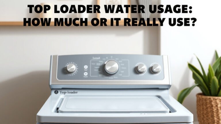 Top Loader Water Usage: How Much Does It Really Use
