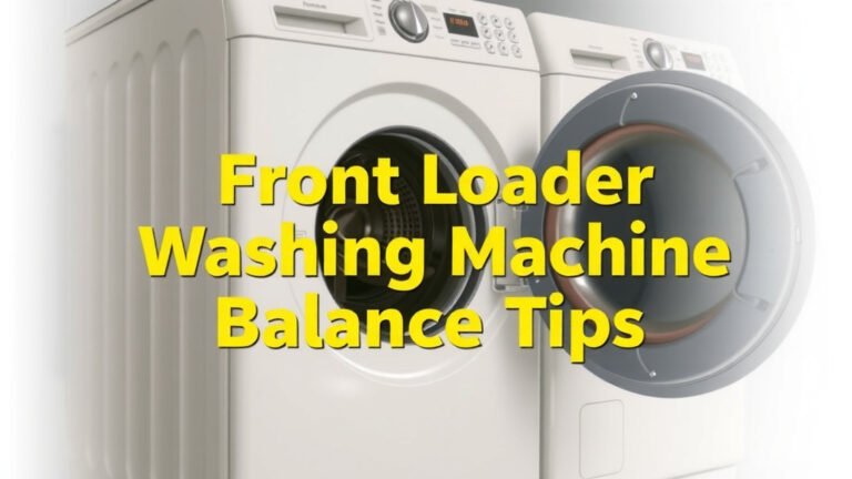 Front Loader Washing Machine Balance Tips