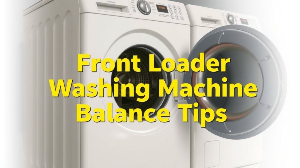Front Loader Washing Machine Balance Tips
