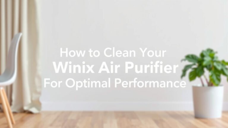 How to Clean Your Winix Air Purifier for Optimal Performance
