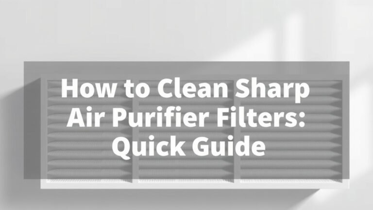 How to Clean Sharp Air Purifier Filters: A Quick Guide