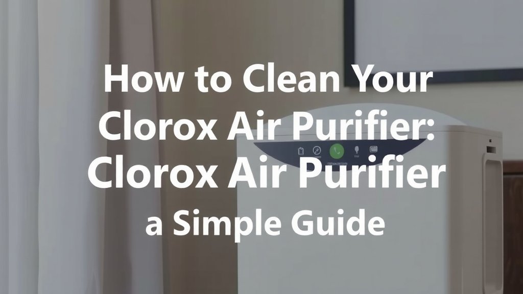 How to Clean Your Clorox Air Purifier: A Simple Guide