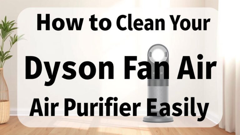 How to Clean Your Dyson Fan Air Purifier Easily