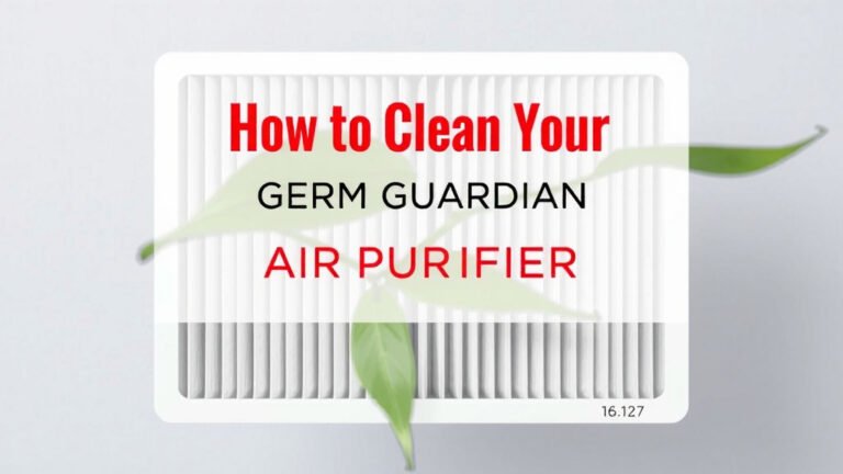 How to Clean Your Germ Guardian Air Purifier Filter