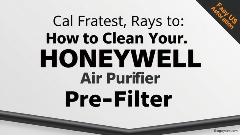 How to Clean Your Honeywell Air Purifier Pre-Filter