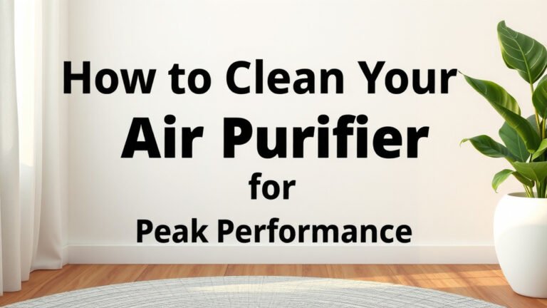 How to Clean Your Air Purifier for Peak Performance