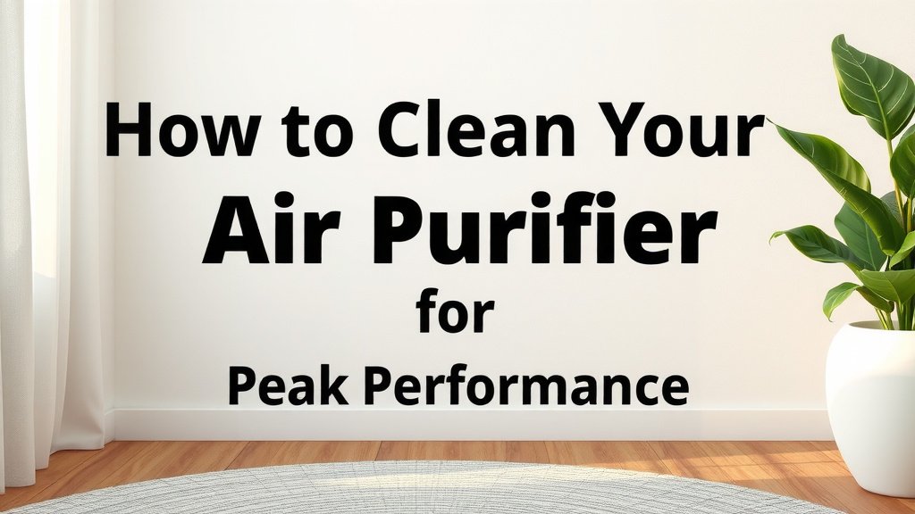 How to Clean Your Air Purifier for Peak Performance