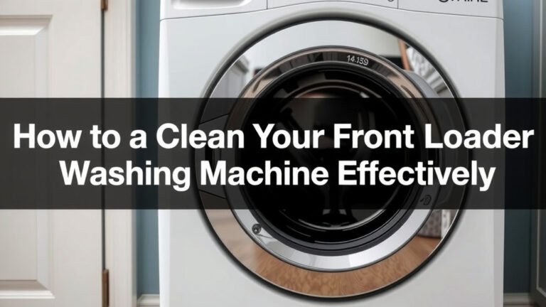 How to Clean Your Front Loader Washing Machine Effectively