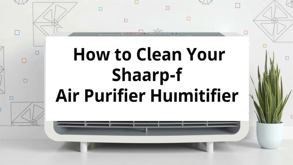 How to Clean Your Sharp Air Purifier Humidifier