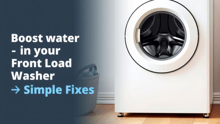 Boost Water in Your Front Load Washer: Simple Fixes