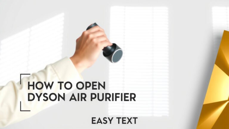 How to Open Your Dyson Air Purifier: Easy Steps