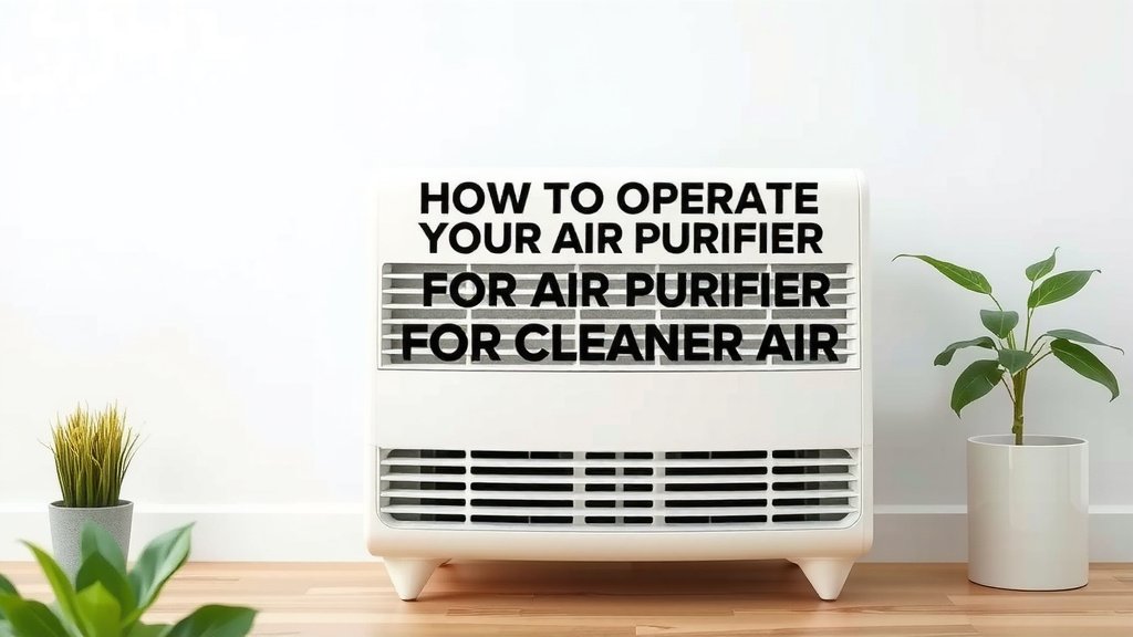 How to Operate Your Air Purifier for Cleaner Air
