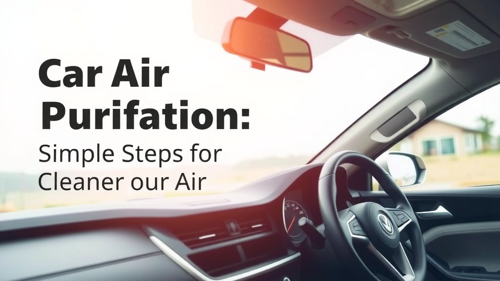 Car Air Purification: Simple Steps for Cleaner Air
