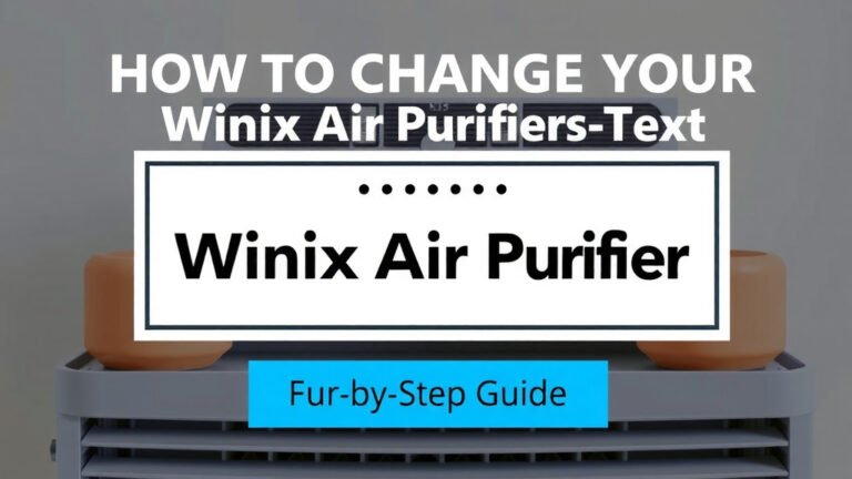 How to Change Your Winix Air Purifier Filter: Step-by-Step Guide