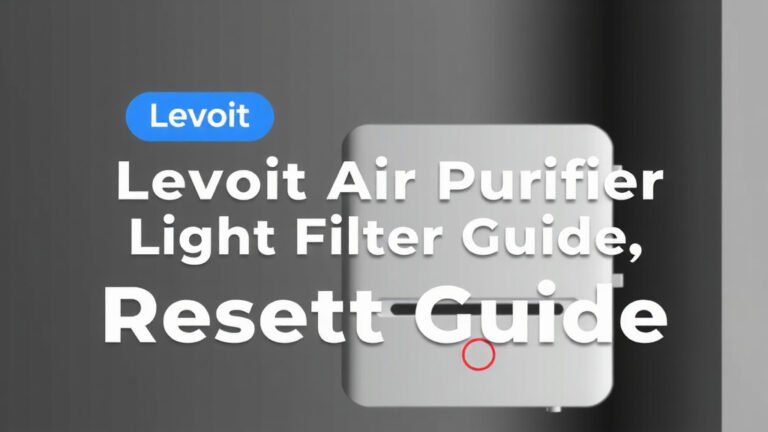 Levoit Air Purifier Filter Light Reset Guide