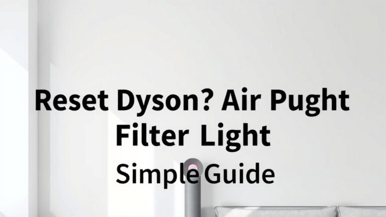 Reset Dyson Air Purifier Filter Light: Simple Guide