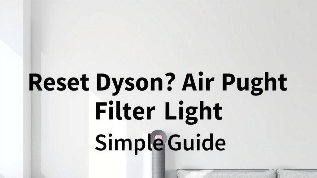 Reset Dyson Air Purifier Filter Light: Simple Guide