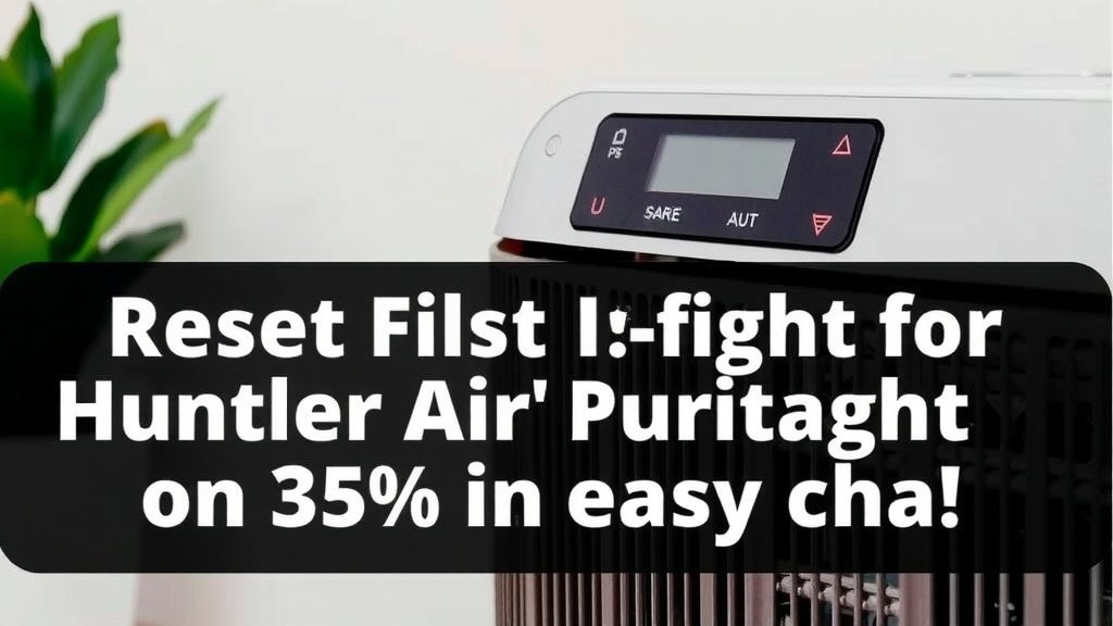 Resetting Your Hunter Air Purifier's Filter Indicator