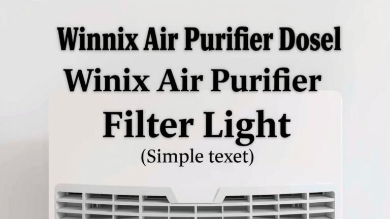 Reset Winix Air Purifier Filter Light: Simple Steps