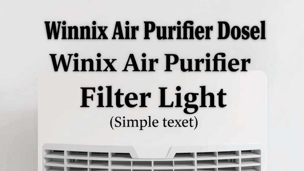 Reset Winix Air Purifier Filter Light: Simple Steps