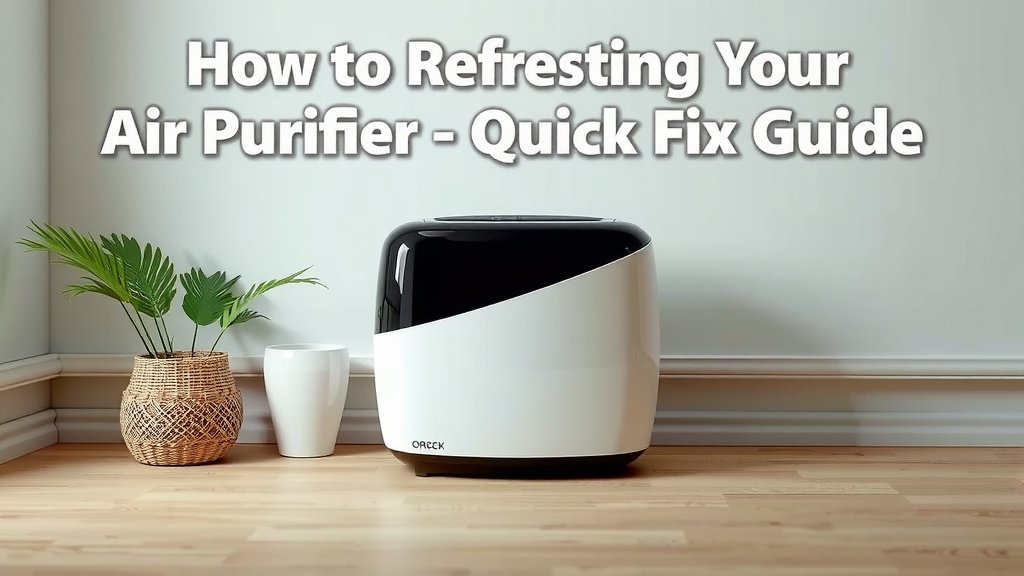 Refreshing Your Oreck XL Air Purifier: A Quick Fix Guide
