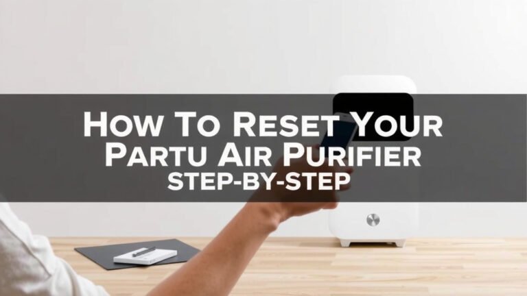 How to Reset Your Partu Air Purifier Step-by-Step