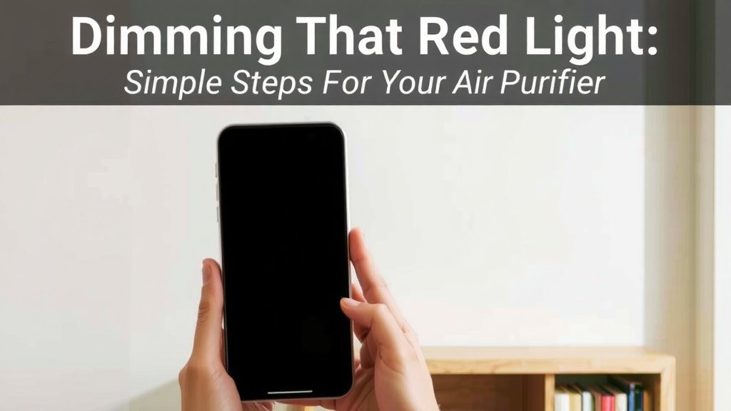 Dimming That Red Light: Simple Steps for Your Air Purifier