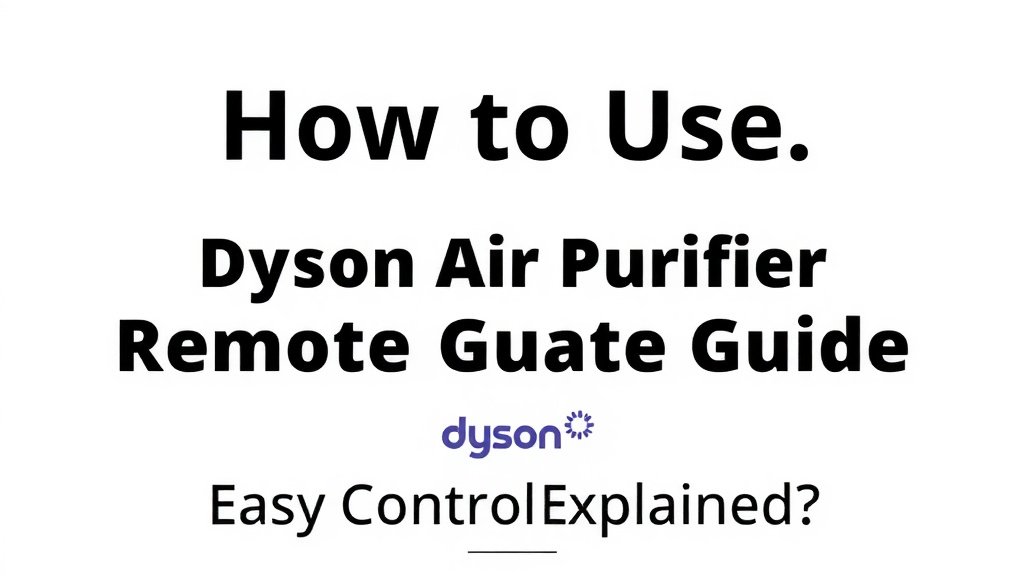 Dyson Air Purifier Remote Guide: Easy Control Explained