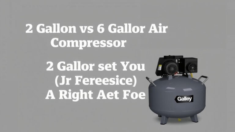 2 Gallon vs 6 Gallon Air Compressor: Which Is Right for You
