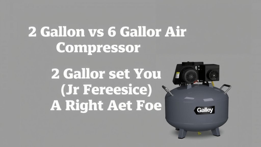 2 Gallon vs 6 Gallon Air Compressor: Which Is Right for You