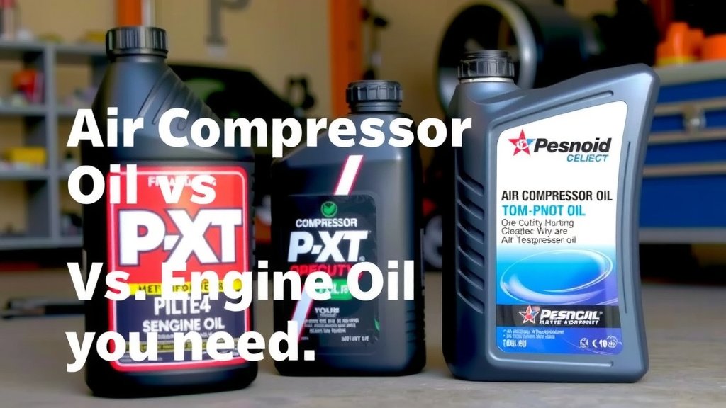 Understanding Air Compressor Oil vs. Engine Oil Differences