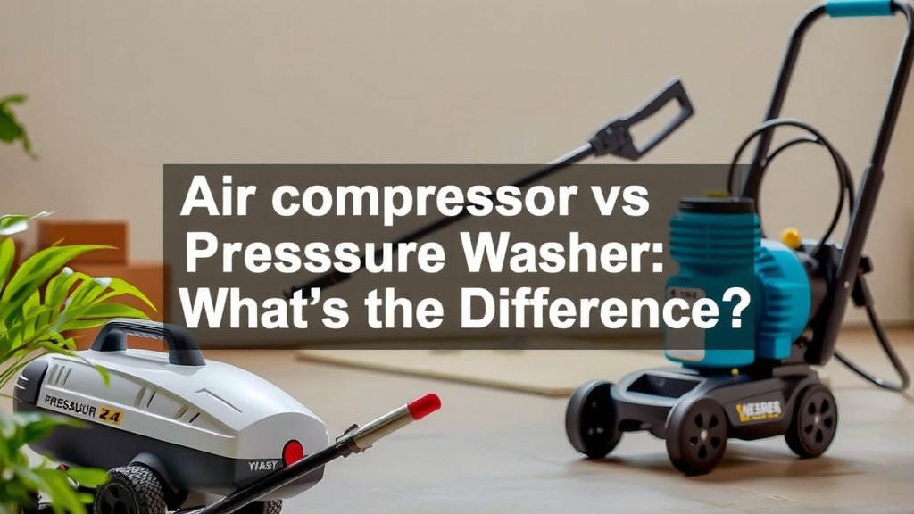 Air Compressor Versus Pressure Washer: What's the Difference?