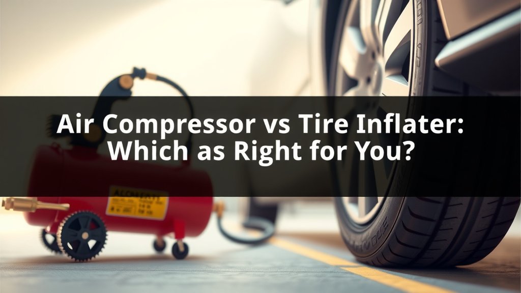 Air Compressor vs Tire Inflator: Which is Right for You